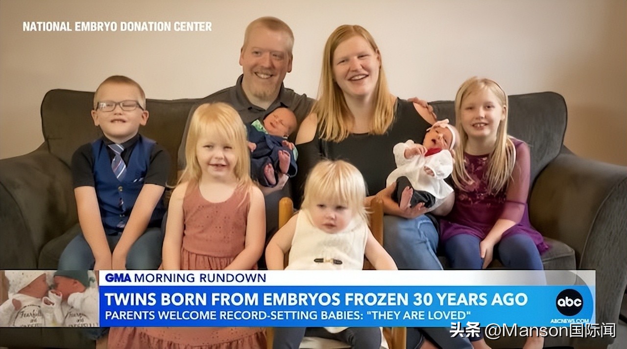 Human embryos frozen for 30 years and thawed American woman