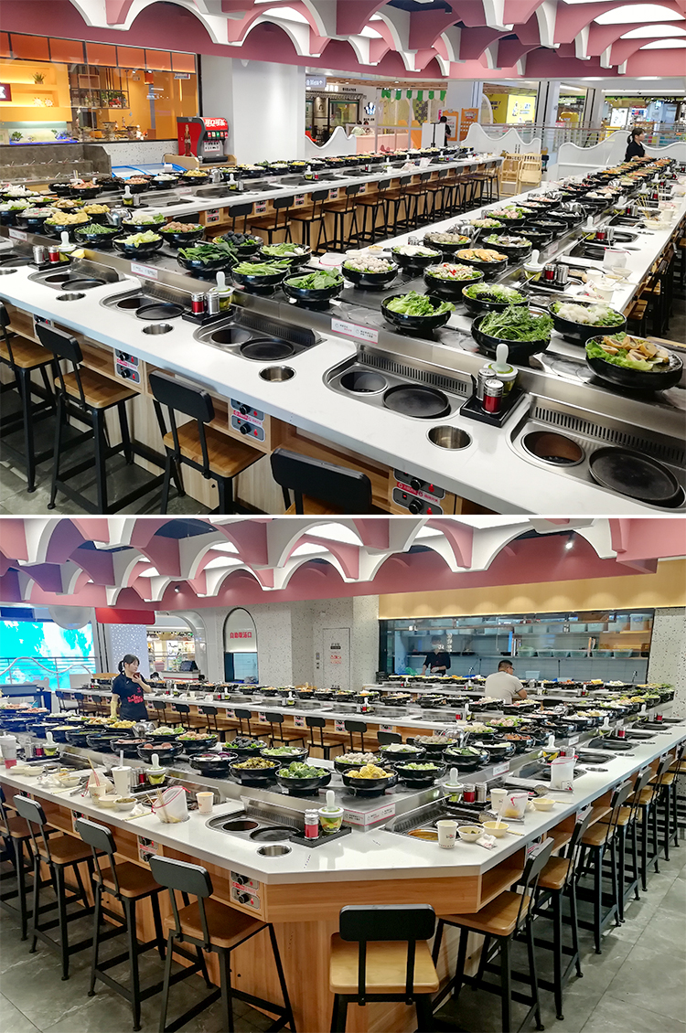 Rotary selfservice small hot pot set off another wave of gourmet