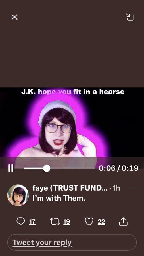 A death threat once again detonated JK Rowling's transgender