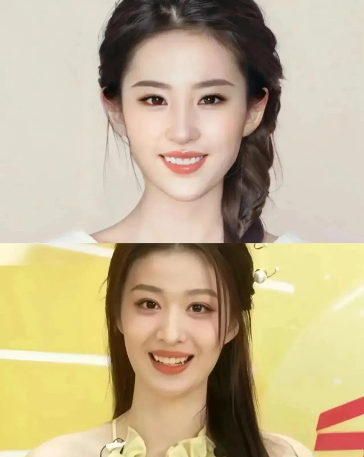 Where do Liu Yifei and Wang Churan look alike, and whose face do you ...