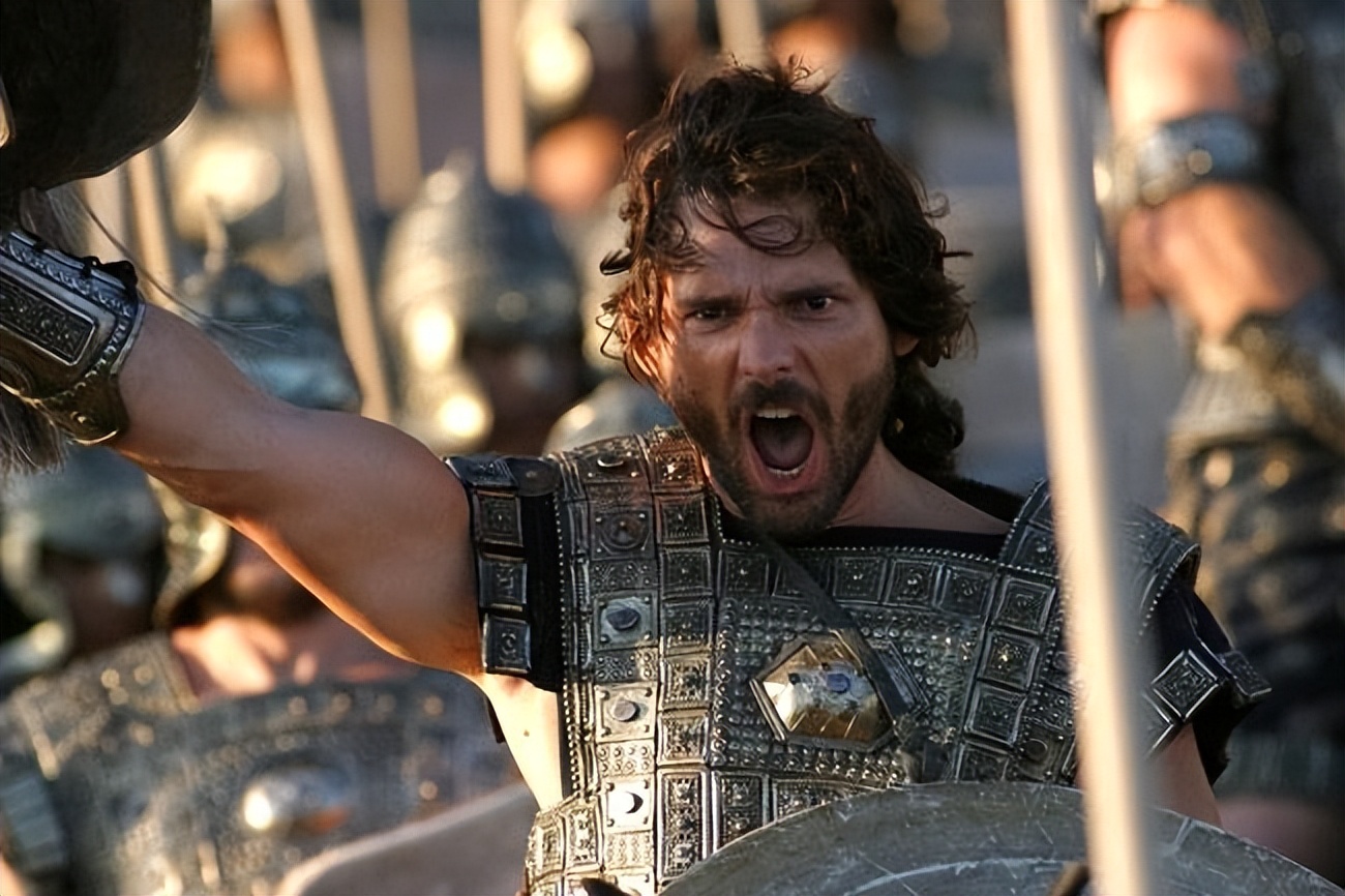 In the movie "Troy", what is the theme that the director wants to