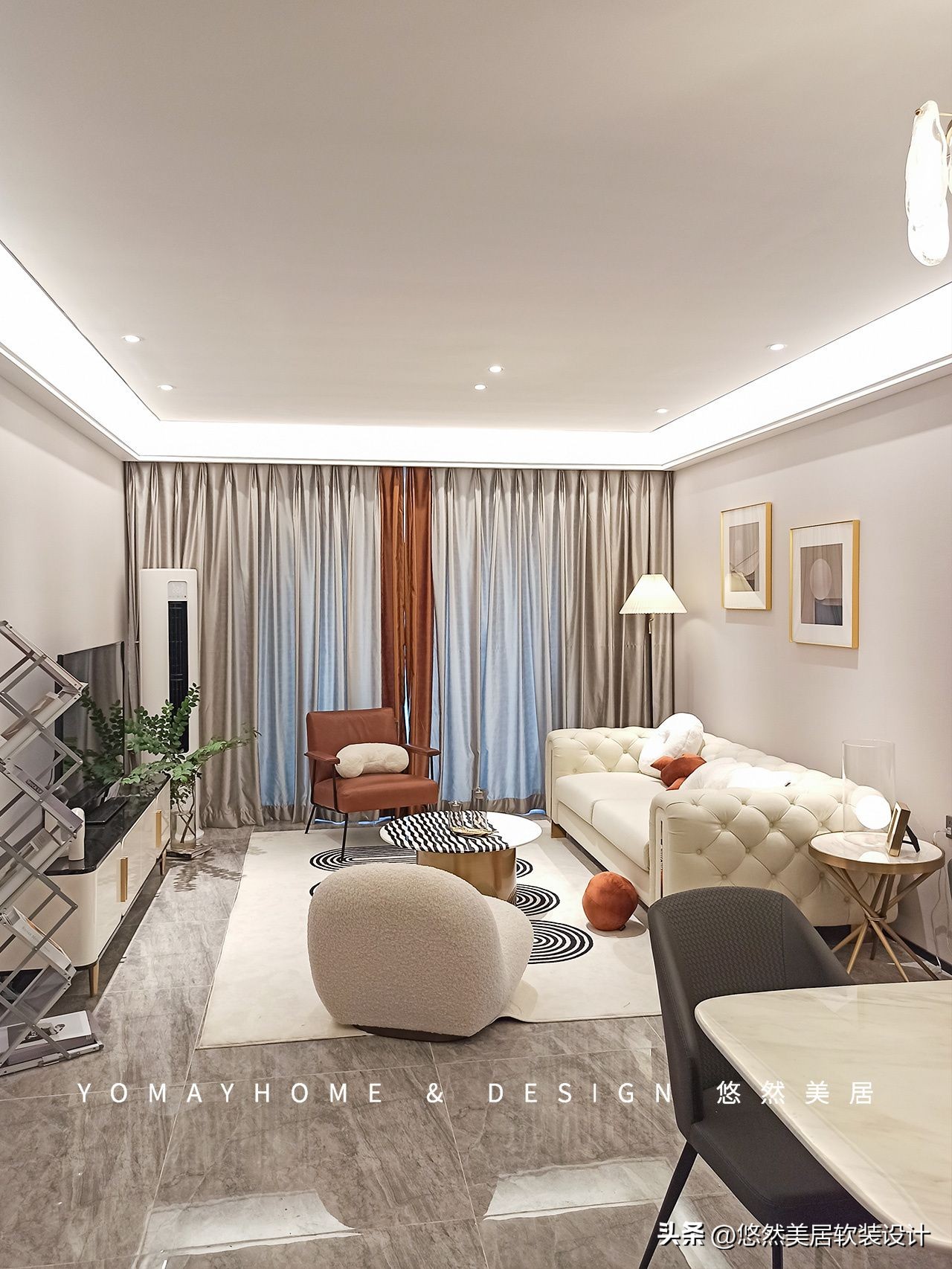 The overall soft decoration design of Wuhan Vanke Yuncheng American ...