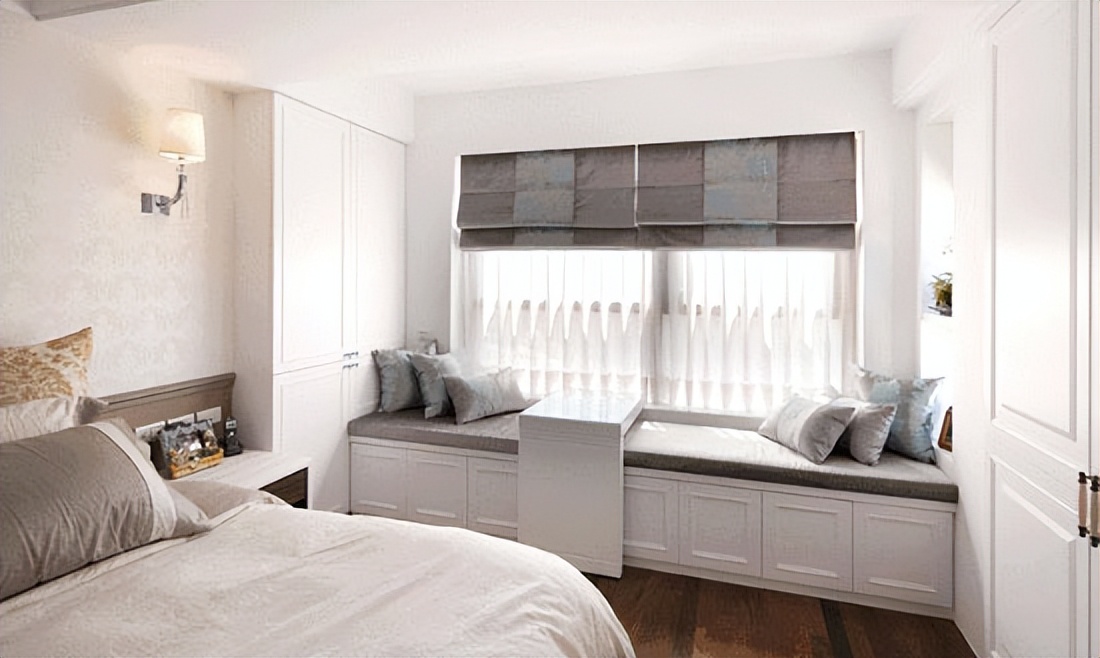 The 10 square meter bedroom is decorated in this way to make it look ...