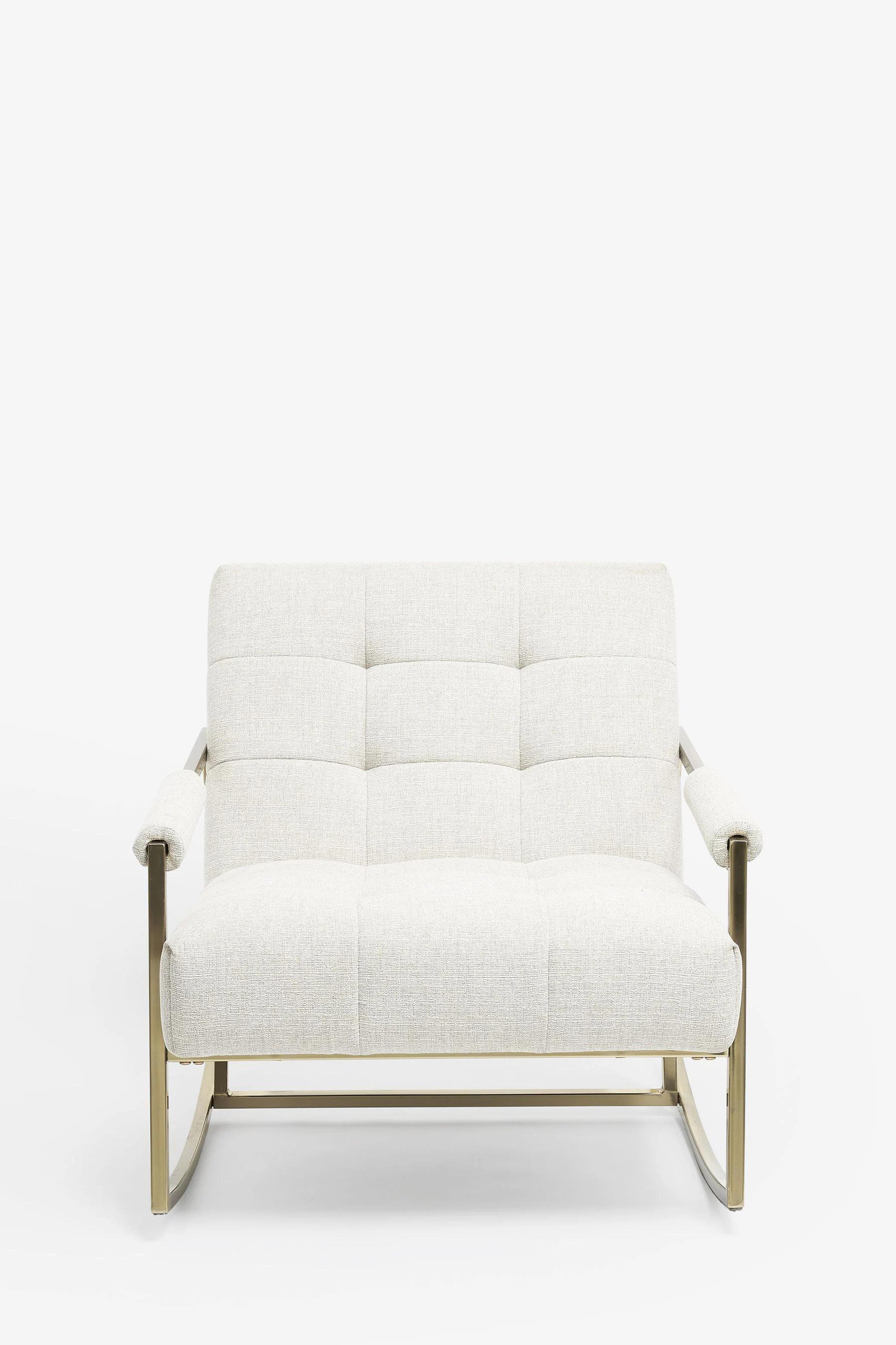 Brushed gold luxury lounge chair rocking chair lazy chair - iNEWS