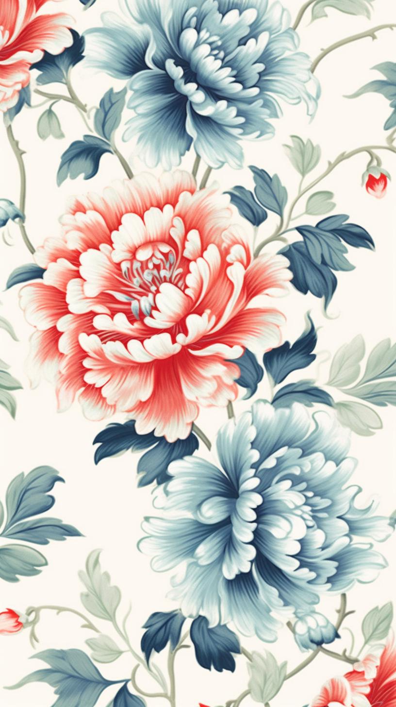 Peony wallpaper can be used as wallpaper and print design reference