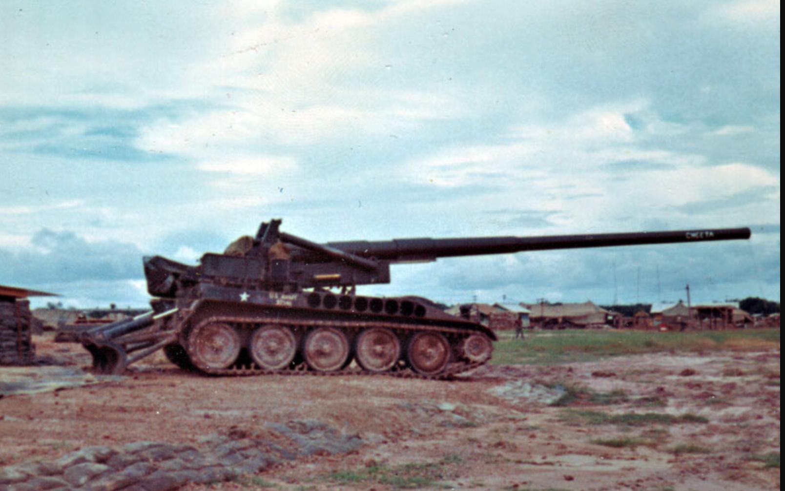 A Sharp Weapon On The Vietnam Battlefield With A Range Of Up To 328 Kilometers M107 175mm Self 4533