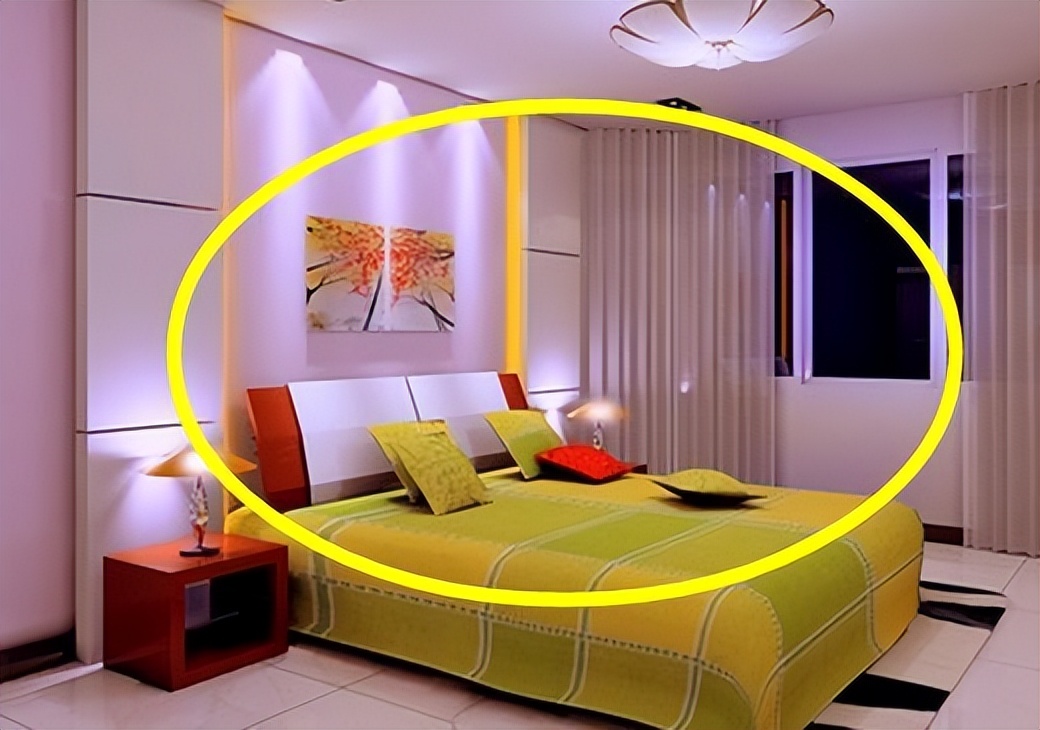 The direction of the head of the bed in the bedroom is particular. Try