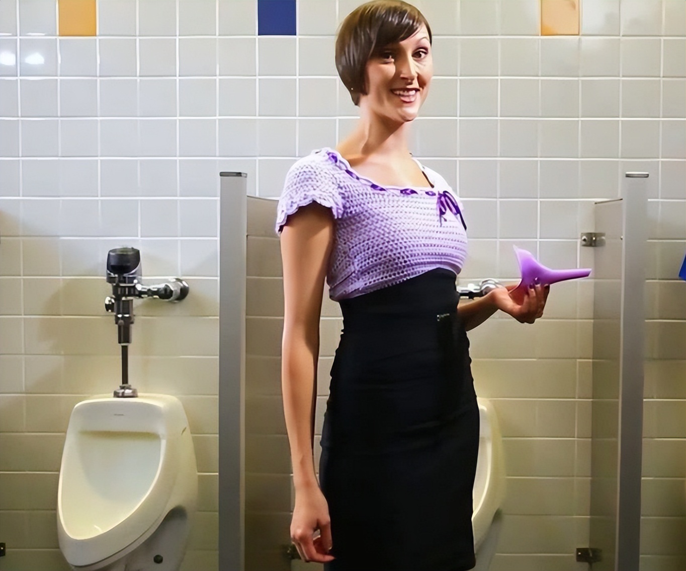 Why do women stand up to urinate in the shower? In addition to cool