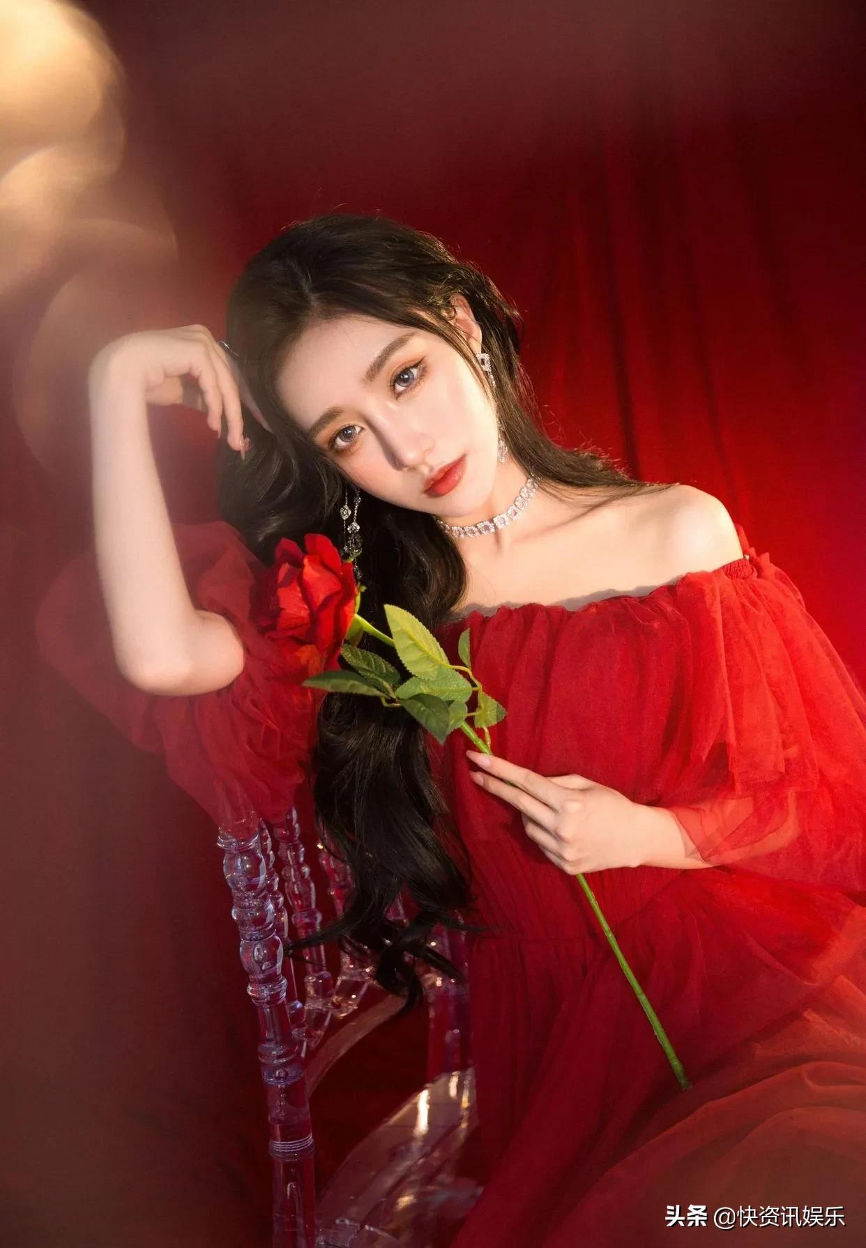 Su Ran Su Ran is so beautiful in a red gauze skirt - iMedia