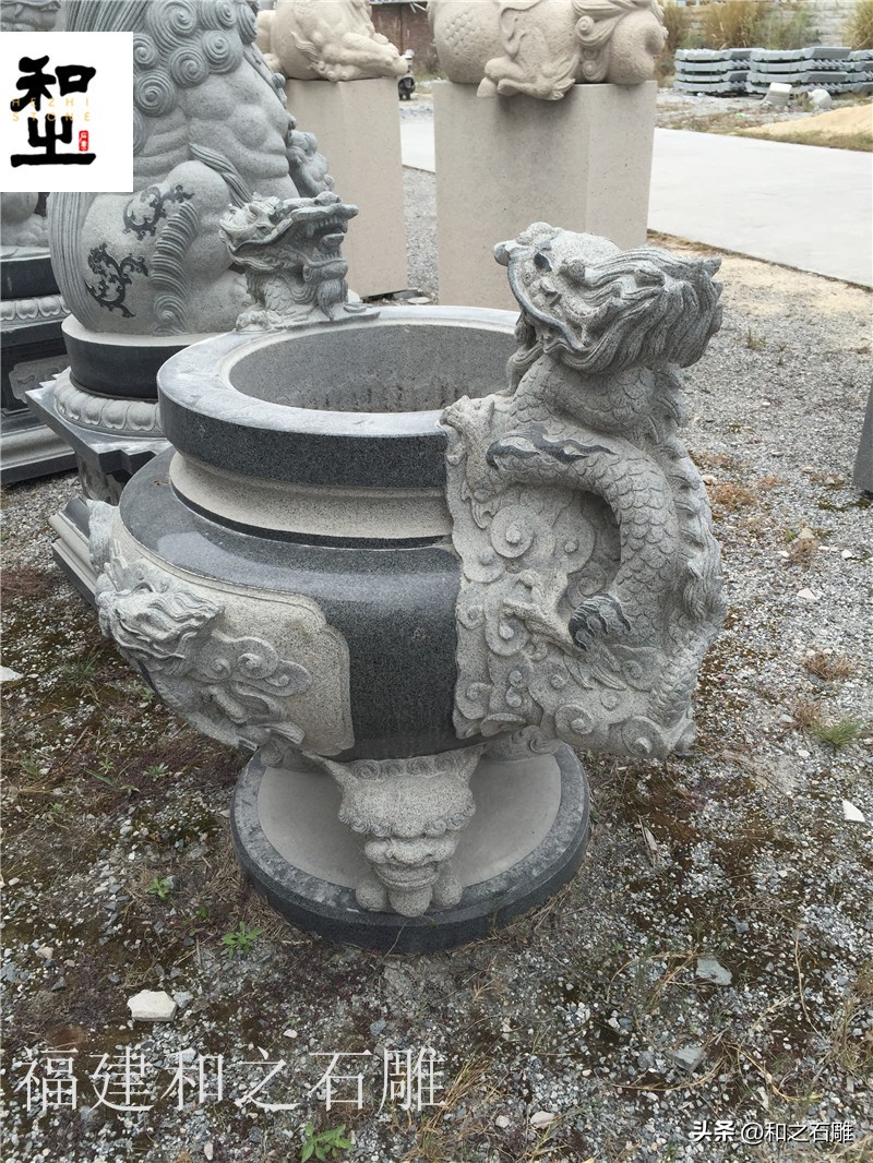 Custommade stone carving incense burners in Buddhist temples iNEWS