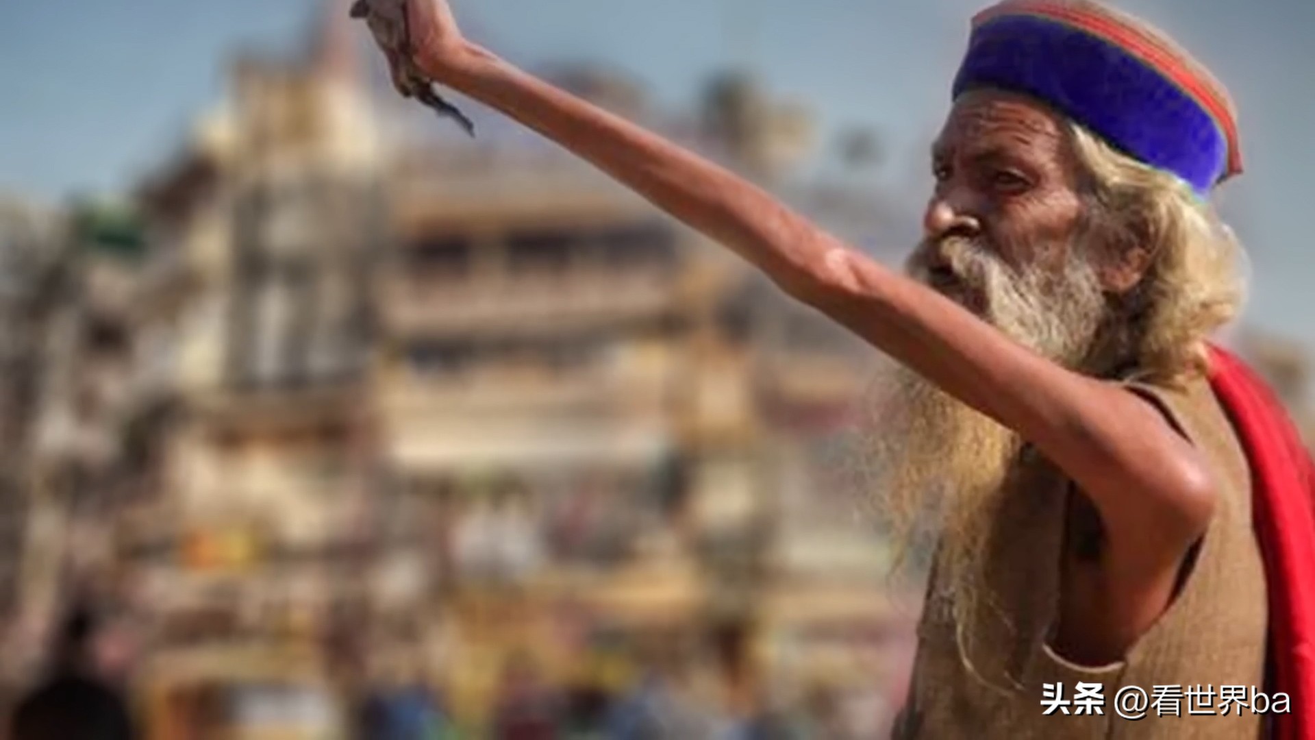 Indian ascetic monk: head into the soil, standing on one leg without ...