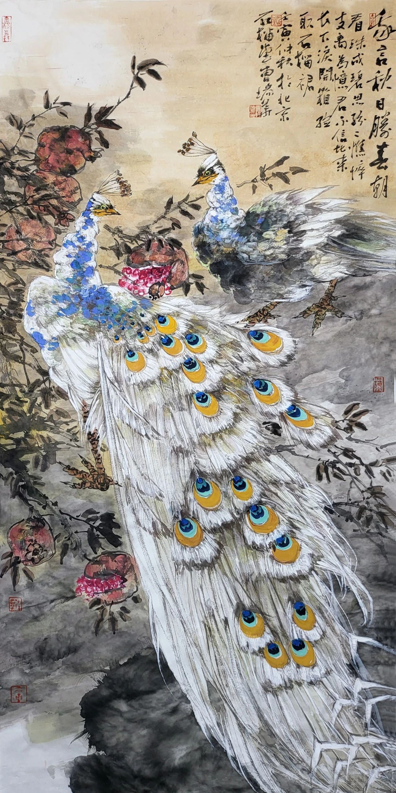 A vivid portrayal of Da Qi's nine virtues——The peacock in the works of ...