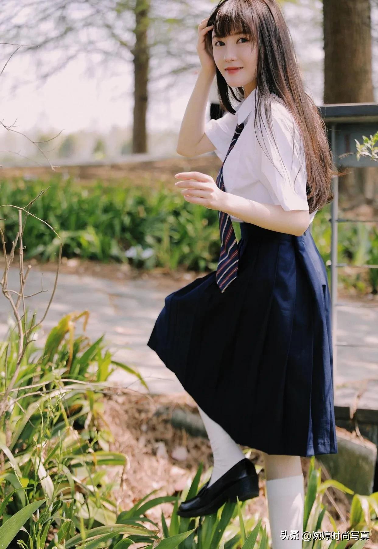 Fashion photo series: Wen Guoxi's school uniform is so beautiful ...