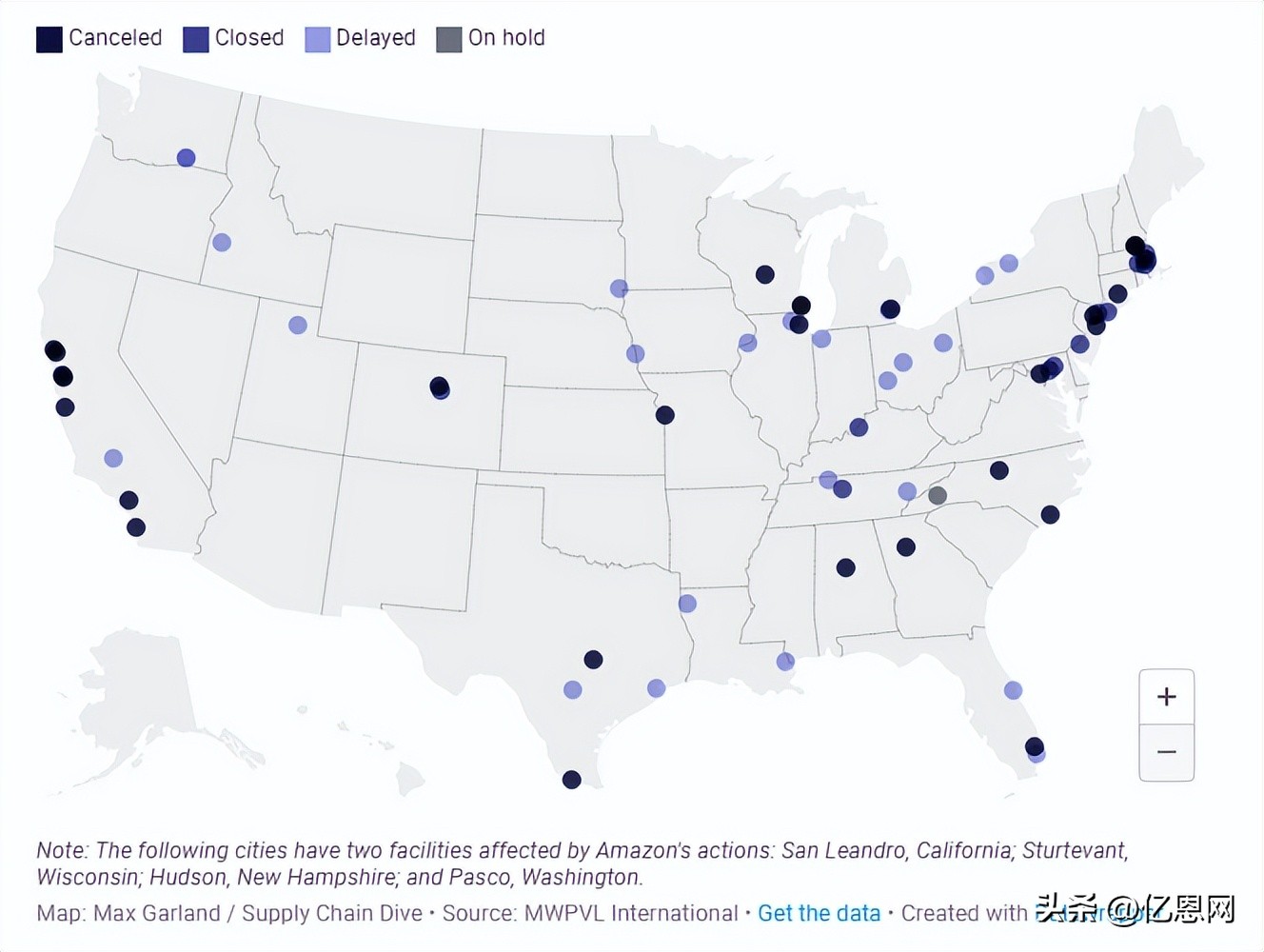 Amazon has closed 66 warehouses, affecting the entire US iNEWS