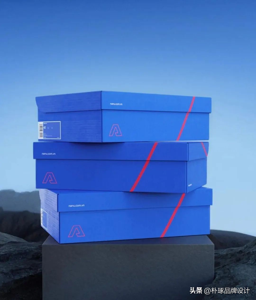 Calm and mysterious excellent brand visual VI design sharing in blue ...