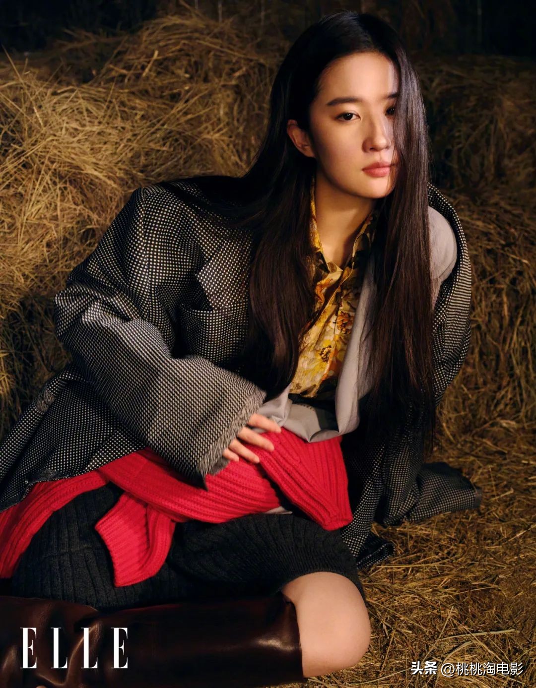 Liu Yifei's "ELLE" Jin Jiu cover blockbuster, cool sister online is ...