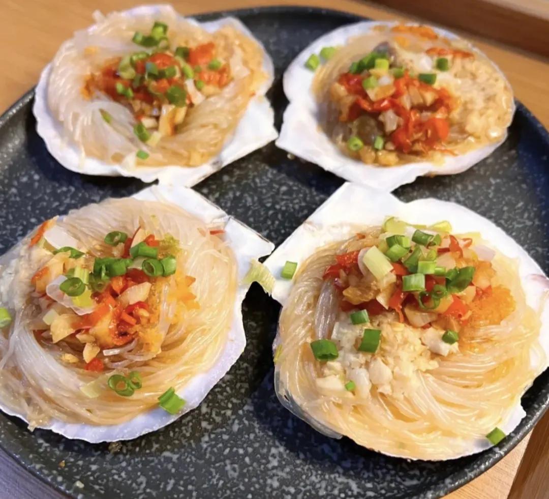 Steamed scallops with garlic vermicelli, a unique secret recipe, every ...