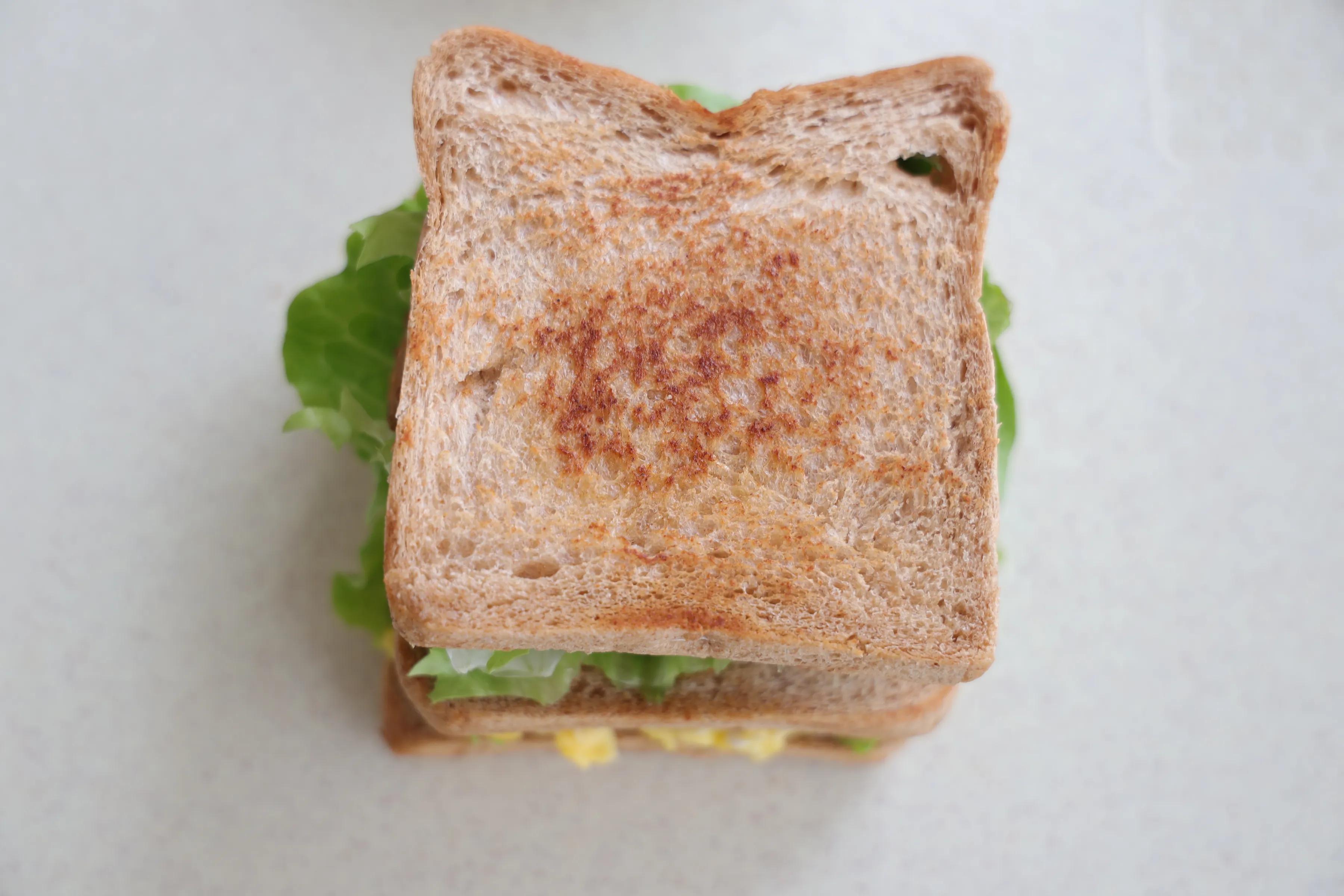 Breakfast sandwiches, prepared one night in advance, ready for