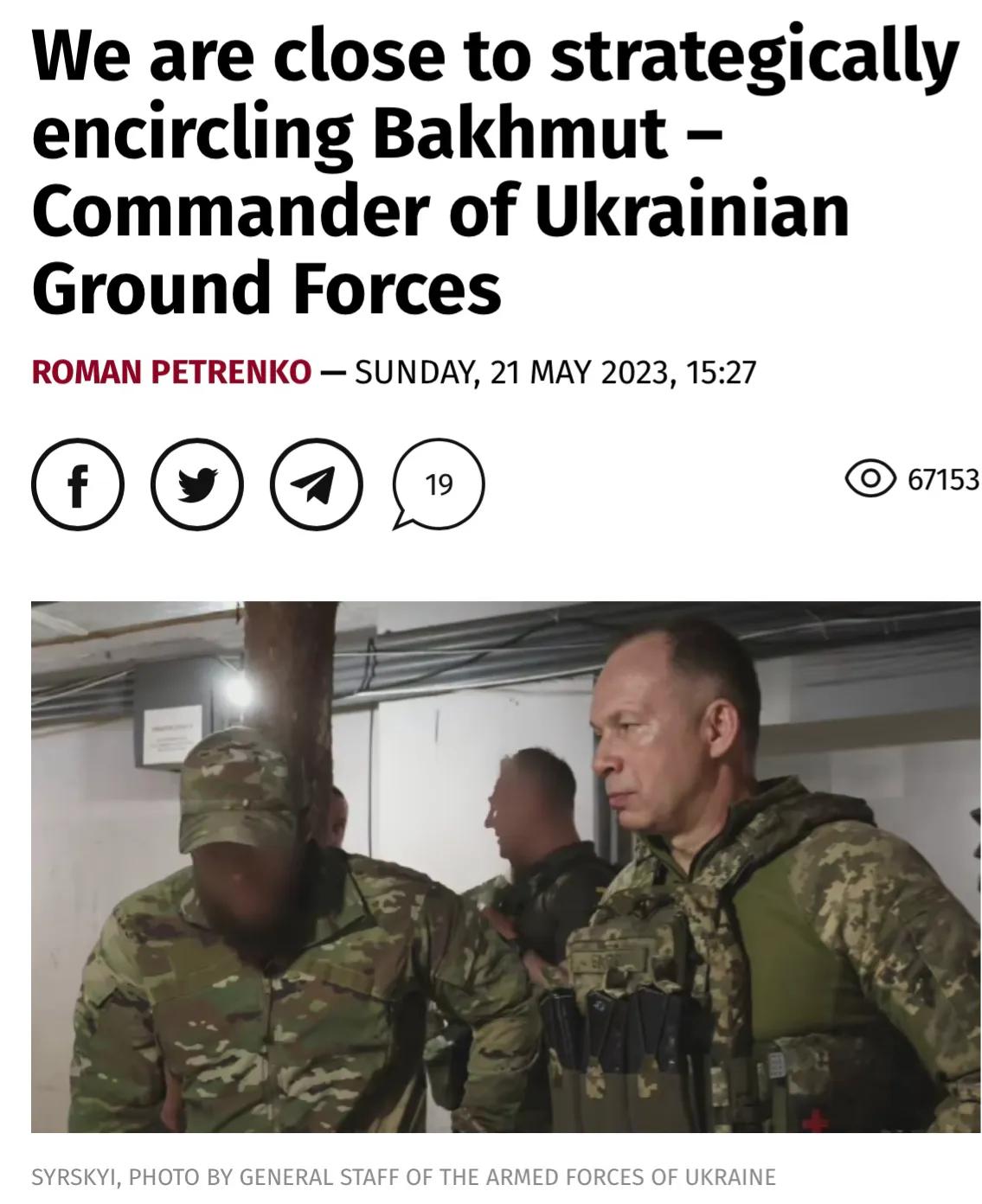 We Are About To Strategically Encircle Bakhmut - Commander Of Ukrainian ...