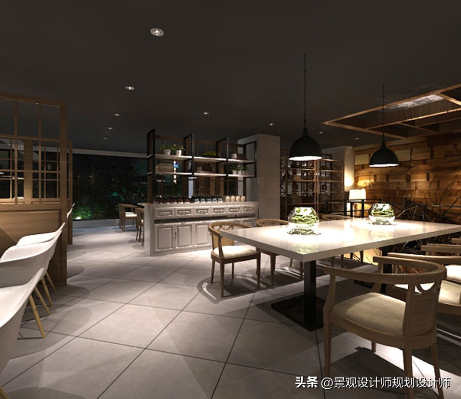 Teahouse interior decoration design case renderings - iMedia