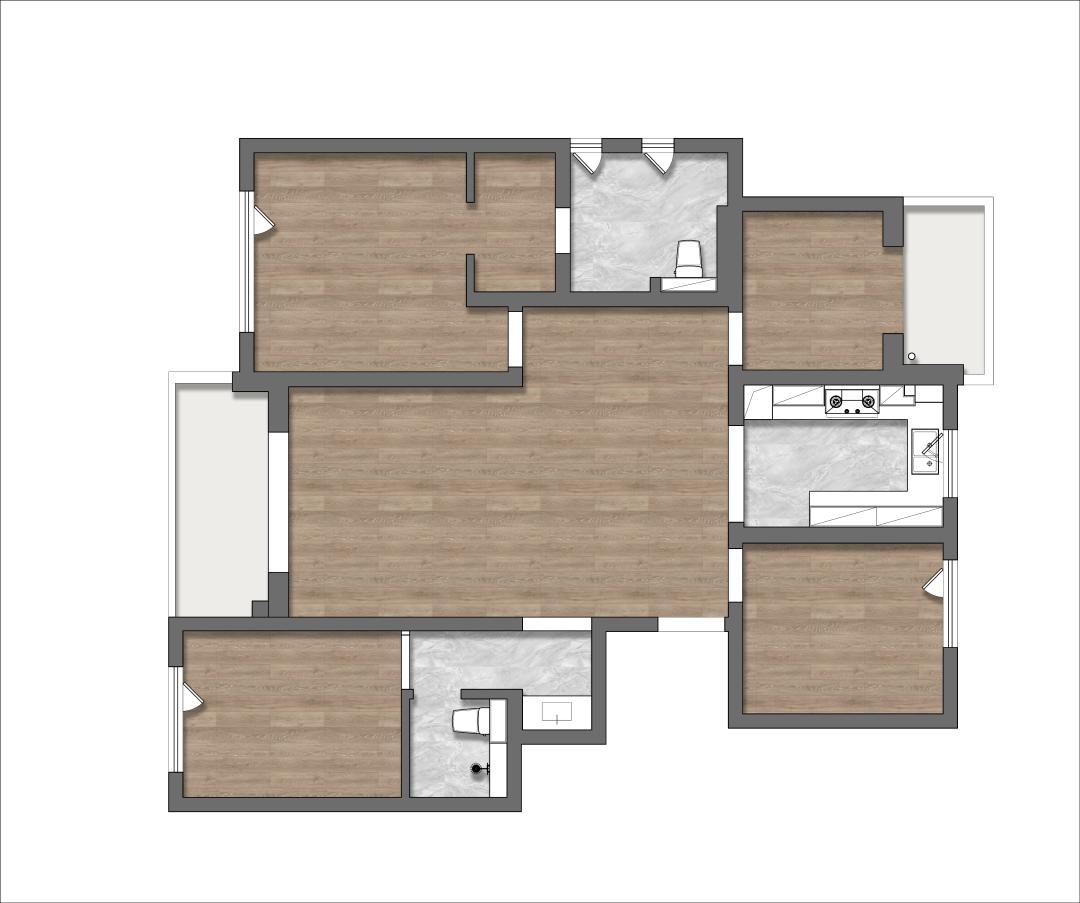 The same 132 square meters do not do an imitation design, the whole ...