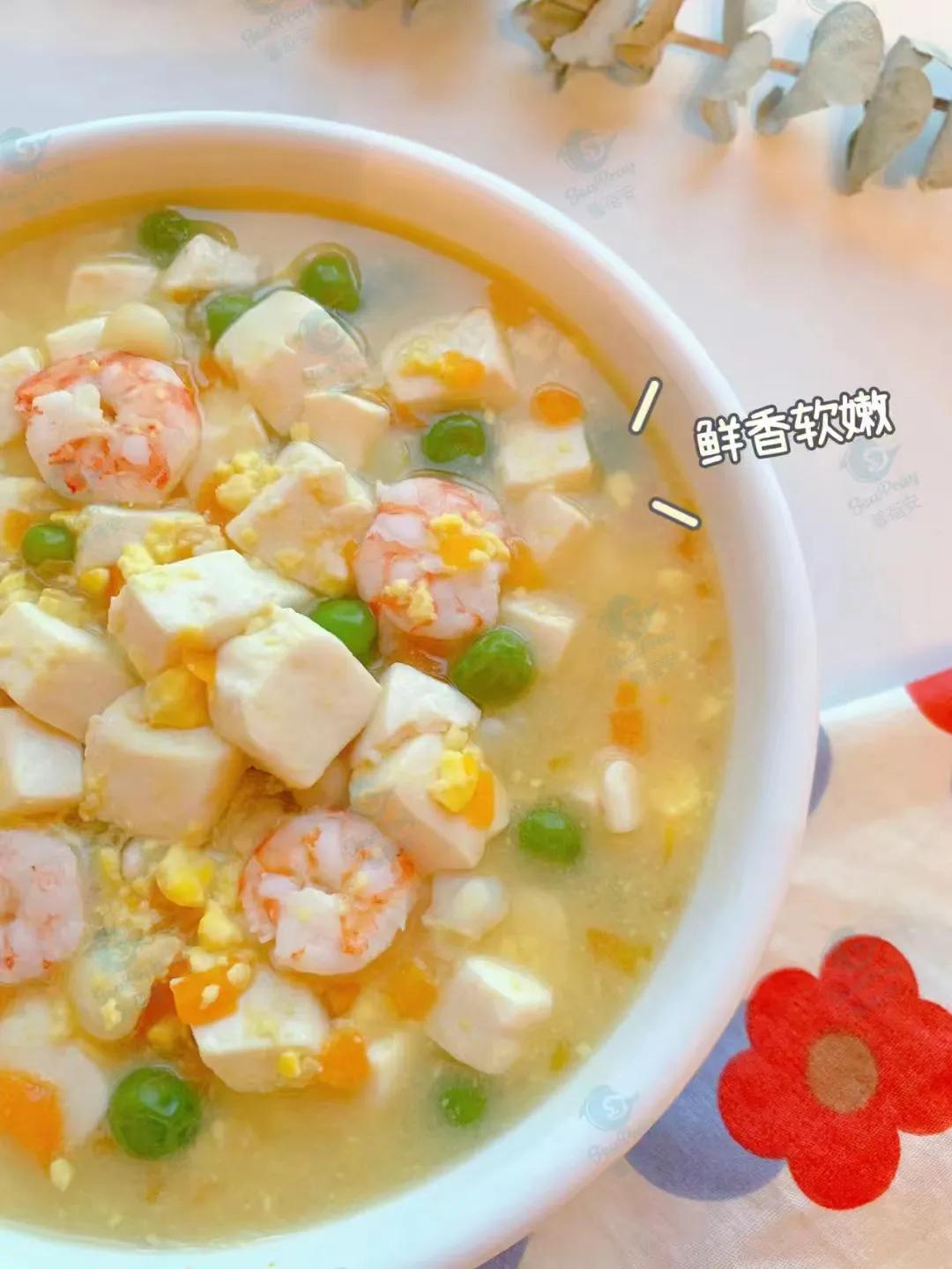 Baby food supplement (egg yolk, shrimp and tofu pot) iNEWS