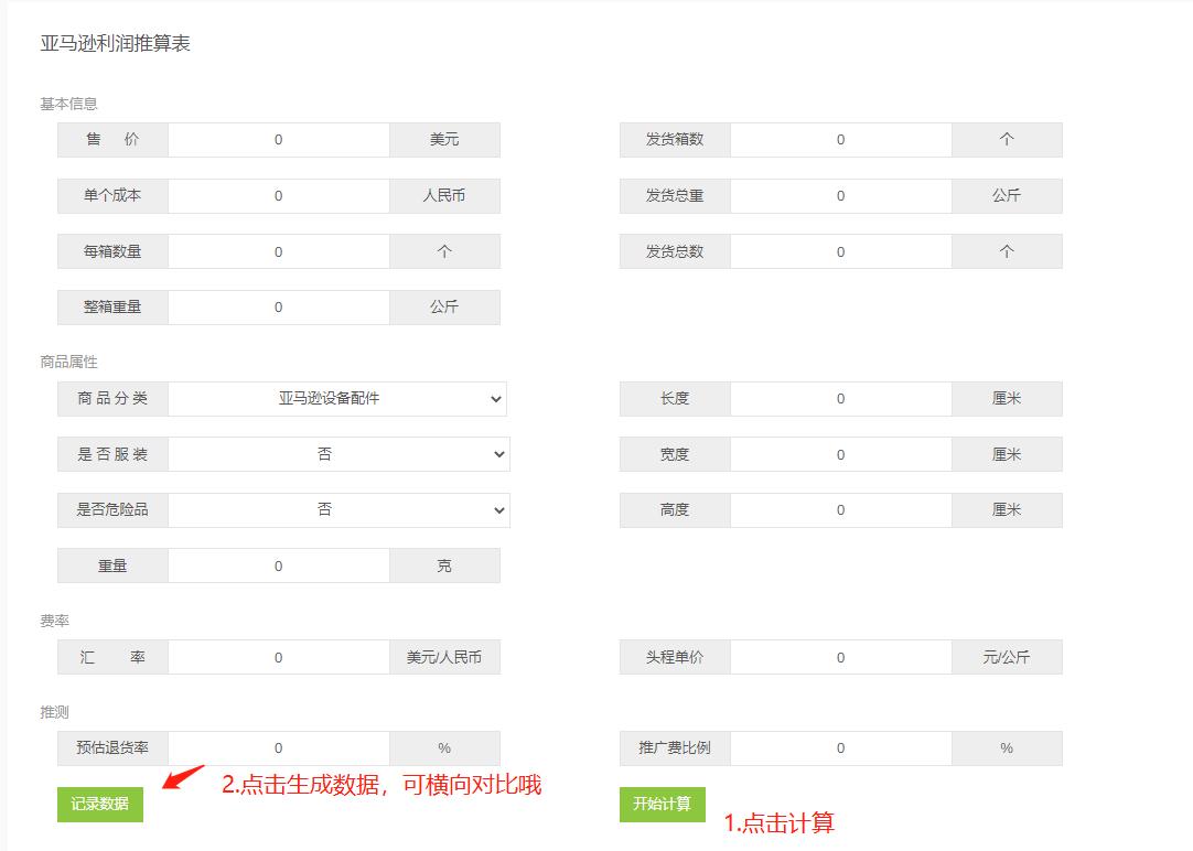 Amazon crossborder online tool (product selection profit