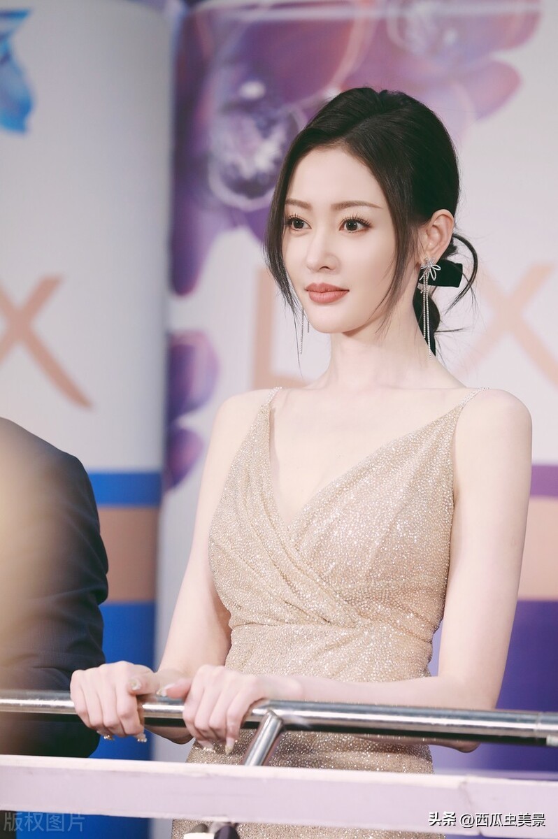 Zhang Tianai Attended The Brand Event Nude Dress Fairy Fluttering IMedia