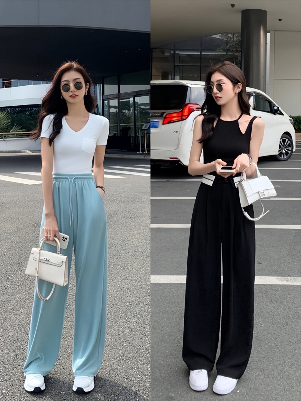 "Wideleg pants" should be worn like this in summer!Fashionable and