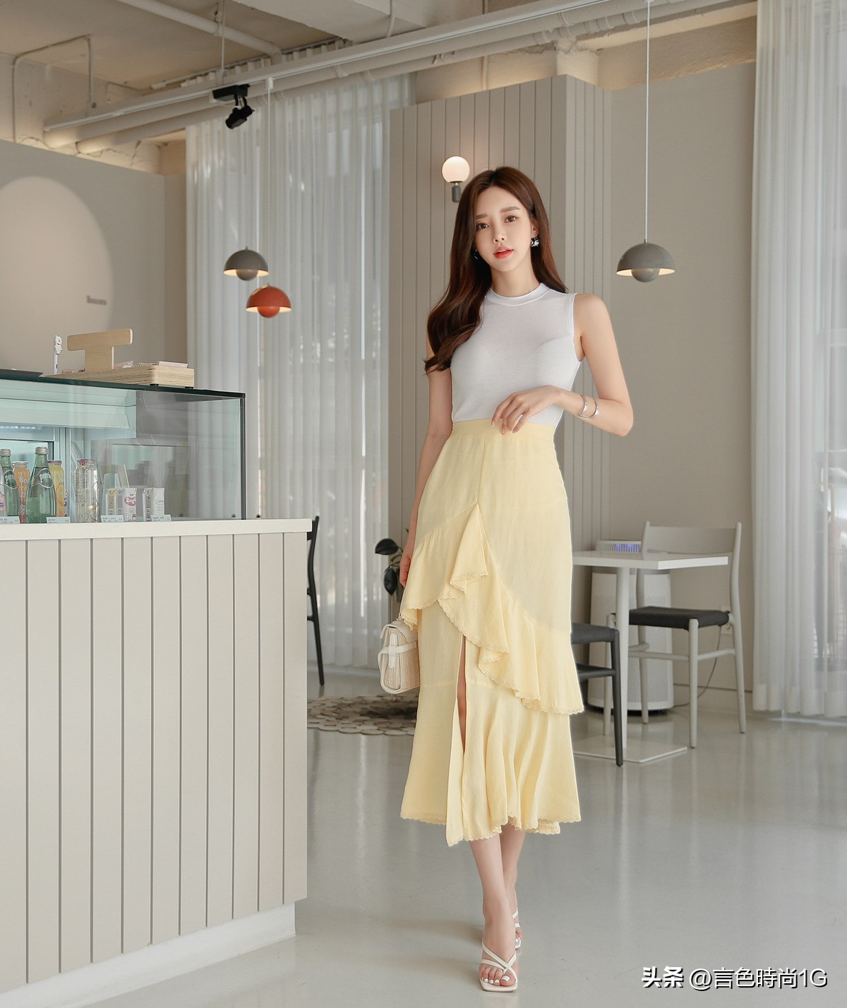 Vienna pale yellow tube top soft princess dress - iNEWS