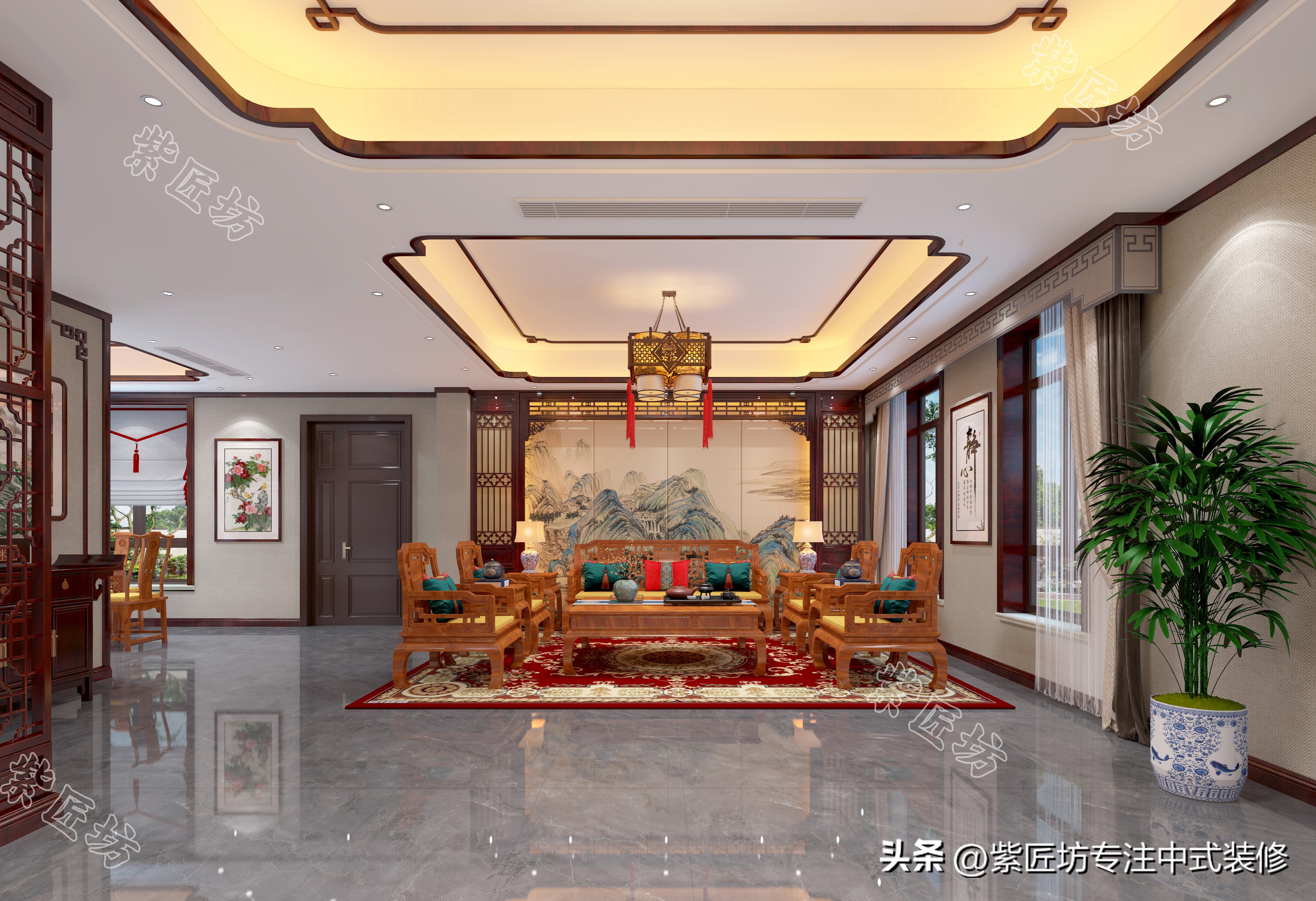 450㎡中式匠心豪宅，這處中式別墅裝修太過驚艷 - 資訊咖