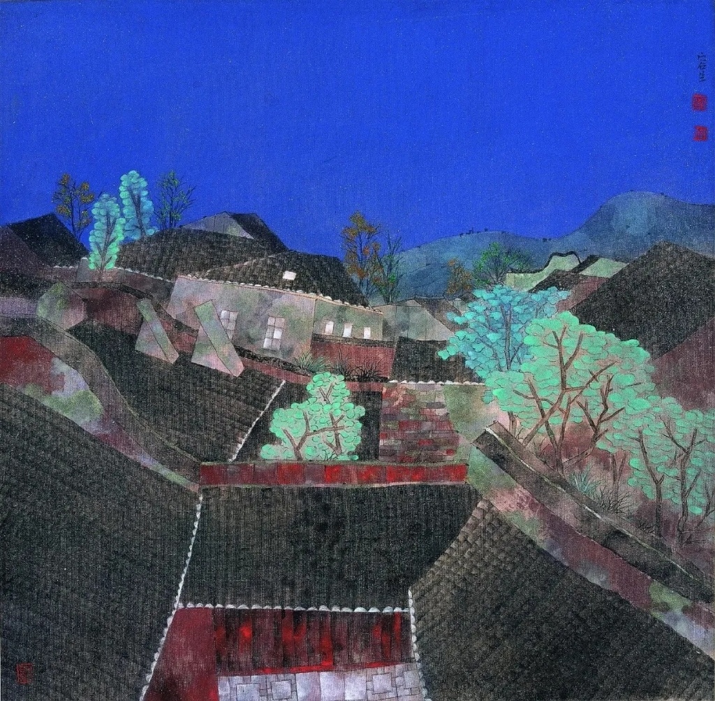 Lin Rongsheng's unique blue and green landscape paintings - iMedia