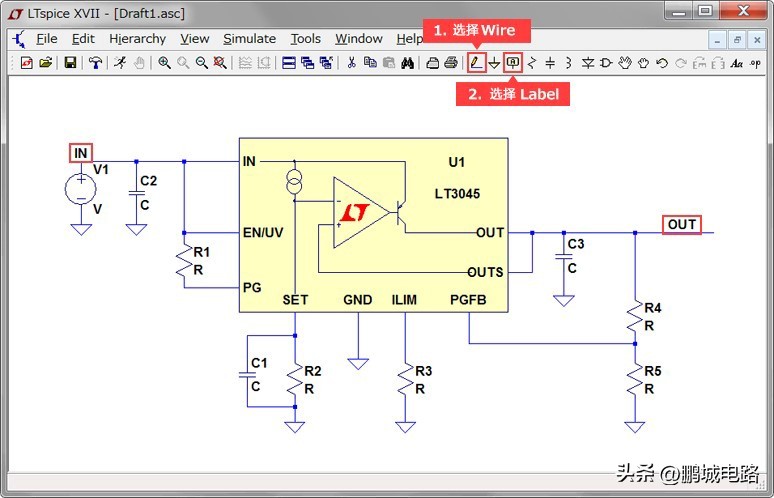 LTspice for circuit design Circuit Diagram
