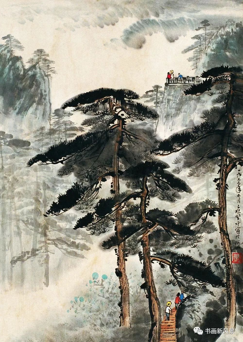 The last painting of the Qingliang Terrace in Huangshan Mountain ...