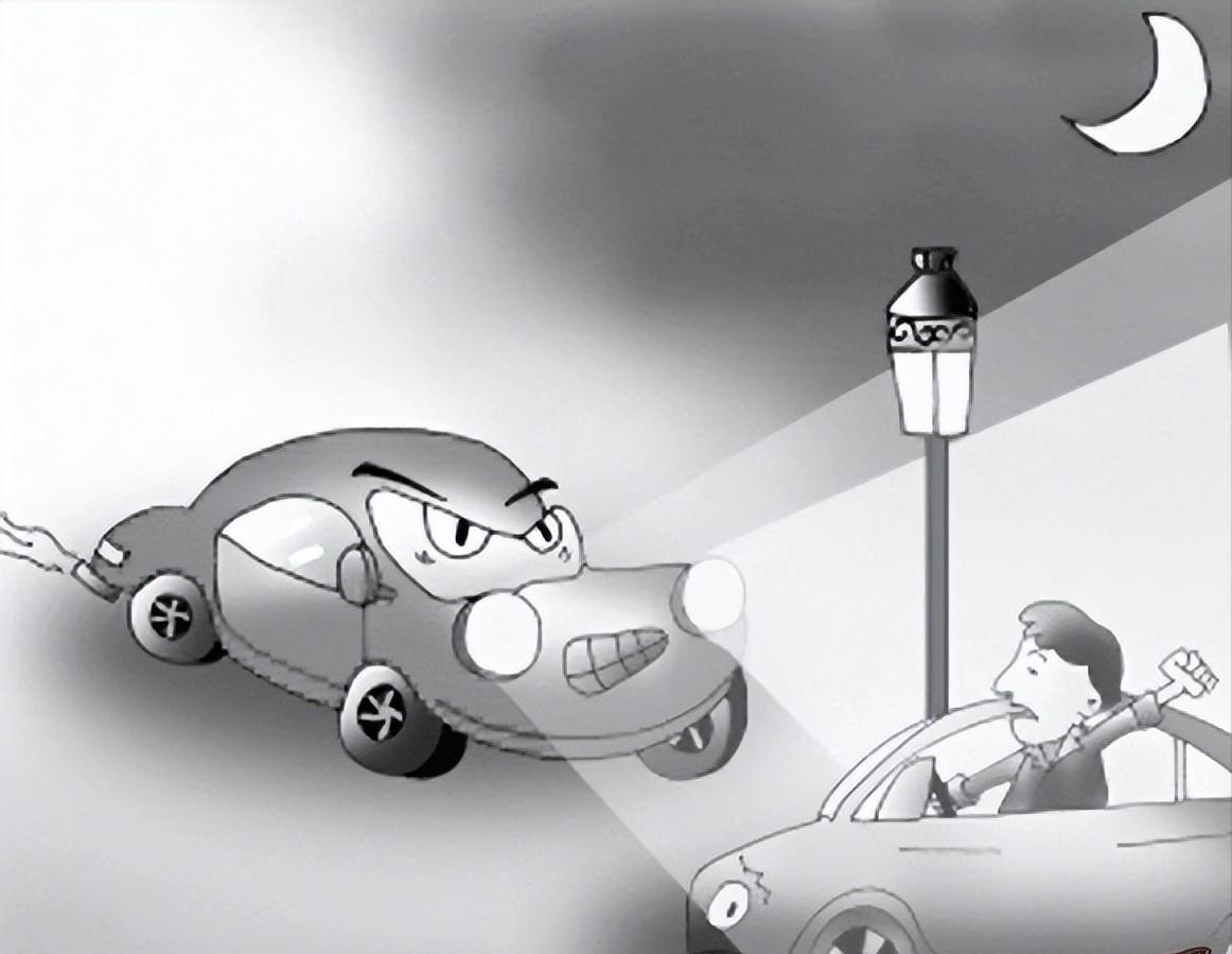 Driving with high beams at night is not terrible. This practice is much