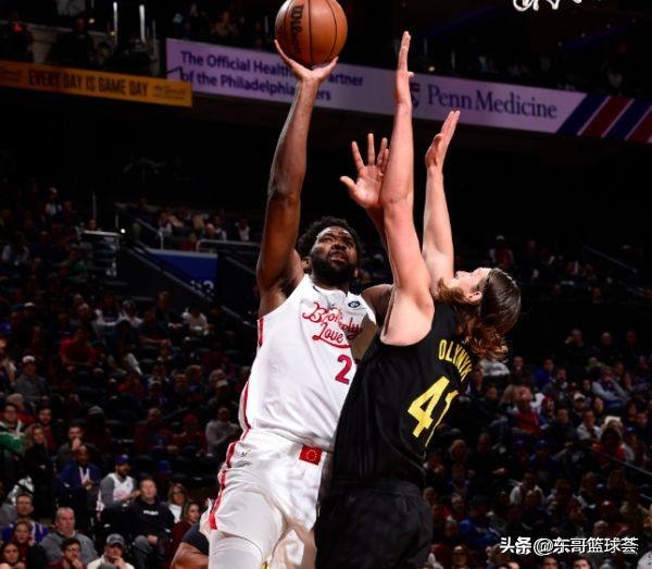 The explosive power is amazing!Embiid scored 59 points in 24 free