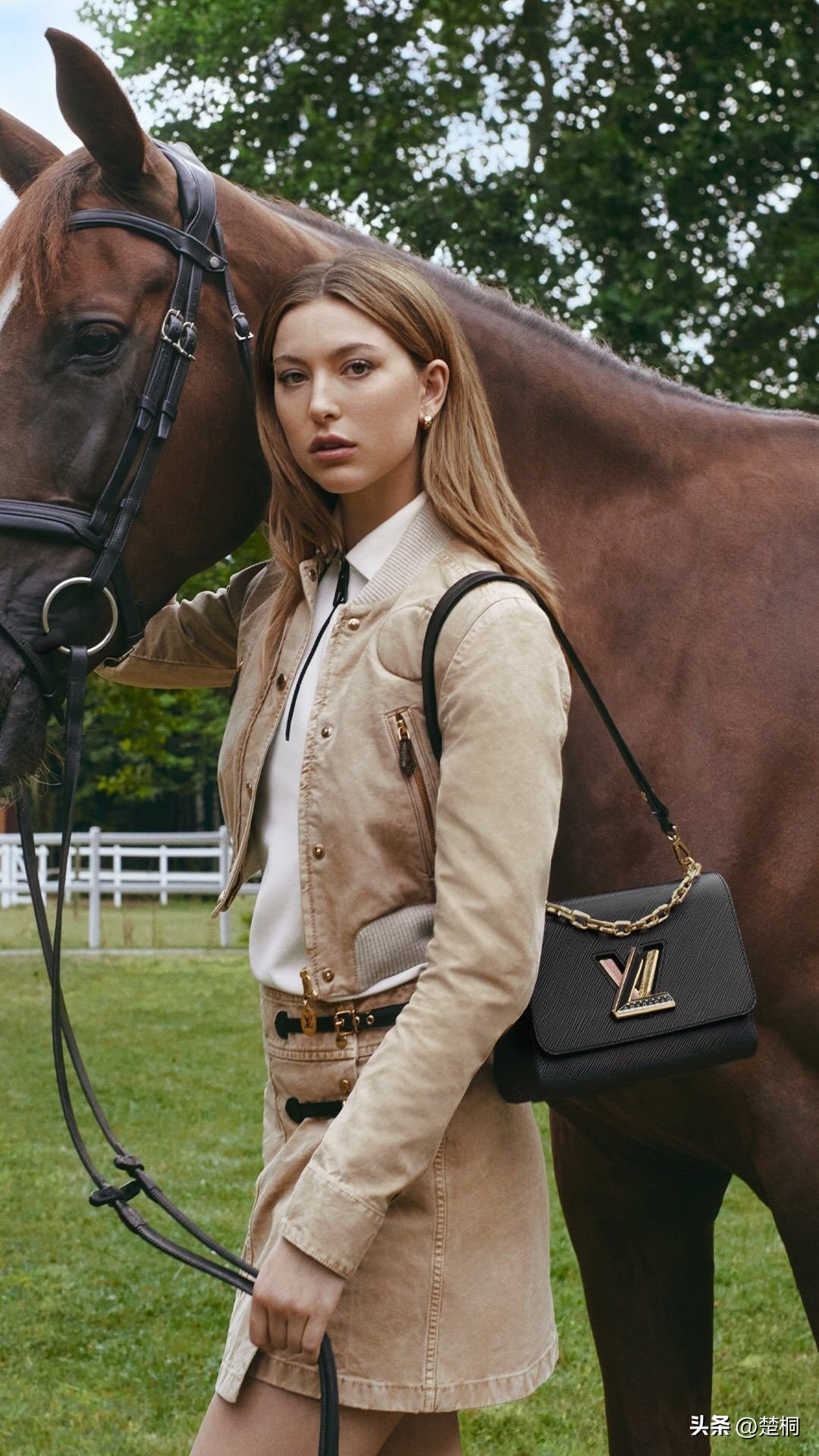 American supermodel Eve Jobs, Louis Vuitton handbag digital ad campaign