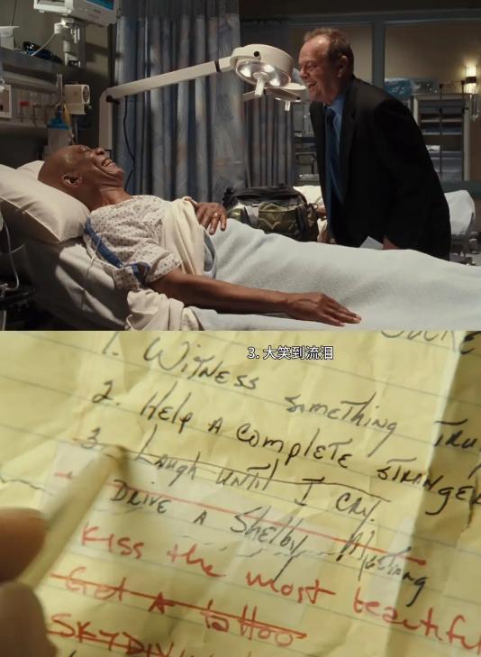 The ultimate dialogue in "The Bucket List" People help each other and