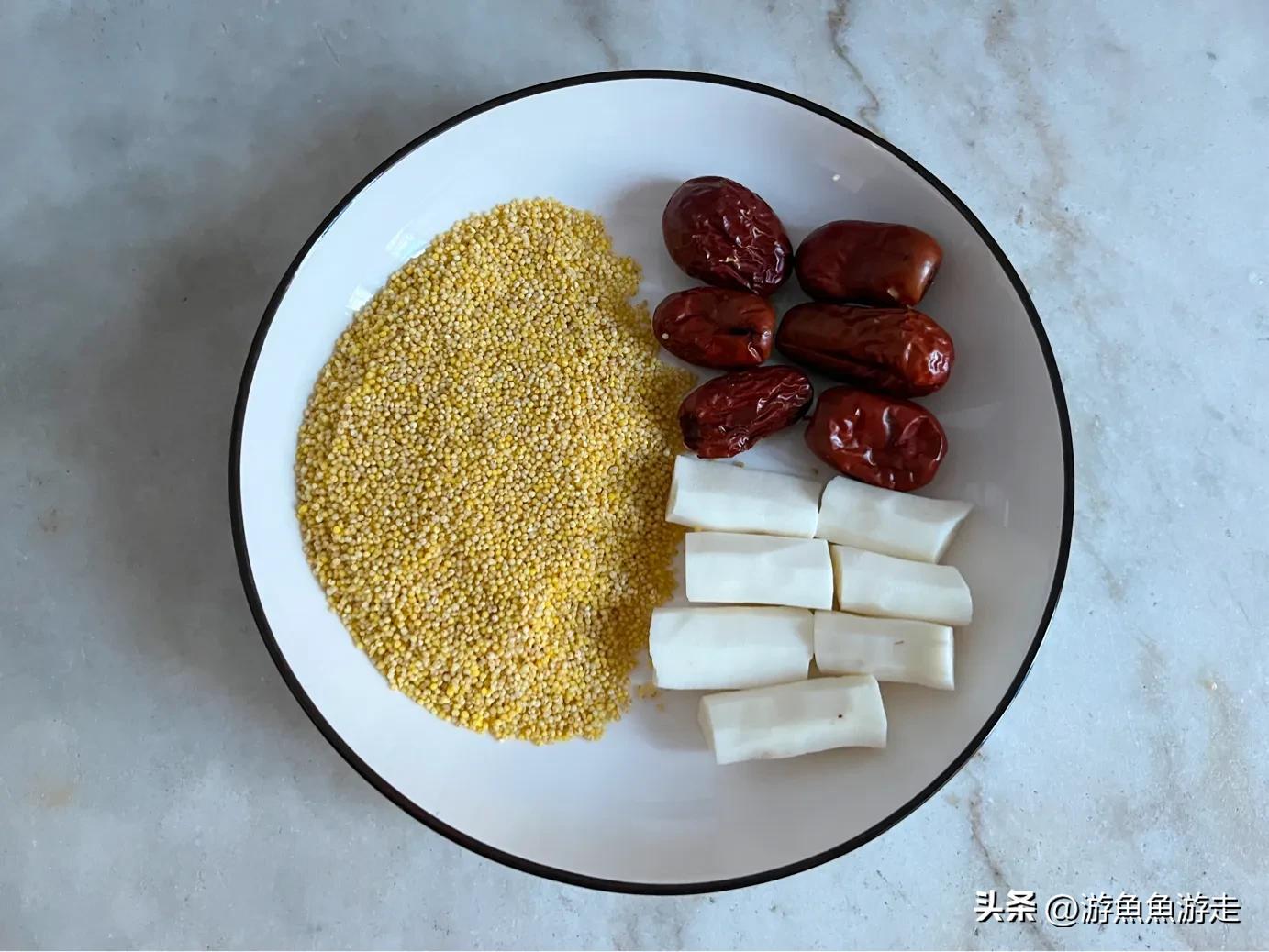 Yam and millet porridge nourishing the stomach, nourishing the spleen