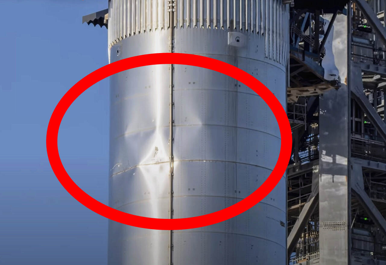 Deflated Rocket Before launching, Musk's