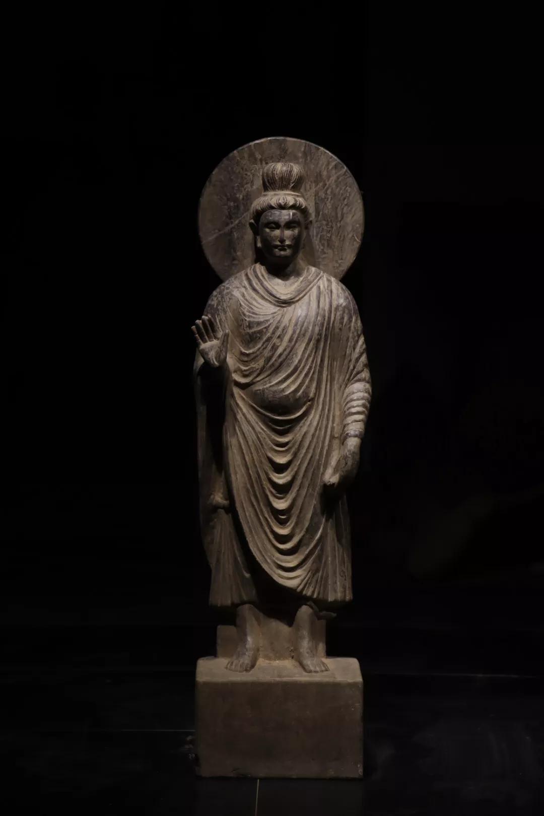 Gandhara Buddha bluestone statue - iMedia