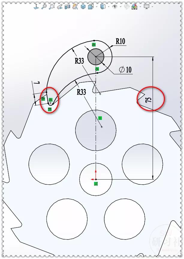 Drawing a ratchet mechanism in a SolidWorks assembly iMedia