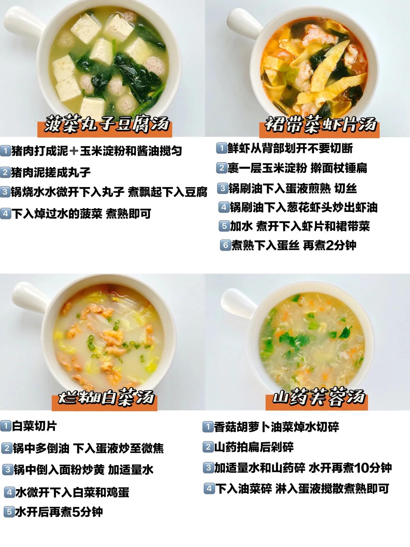 24 kinds of nourishing soup for nourishing the stomach and nourishing