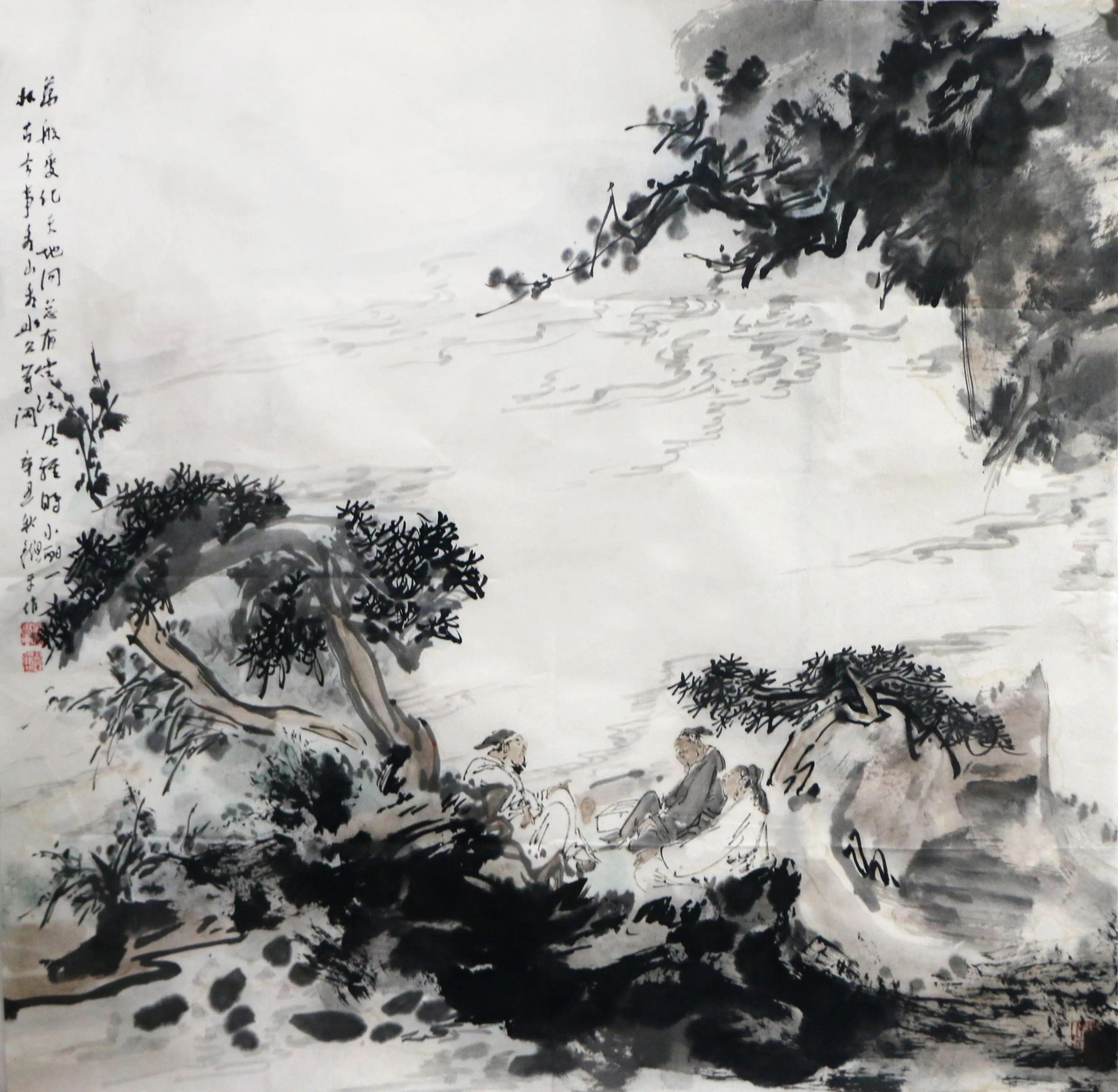 Brush and Ink Unrestrained Painting Landscape - Appreciation of Gu Ping ...