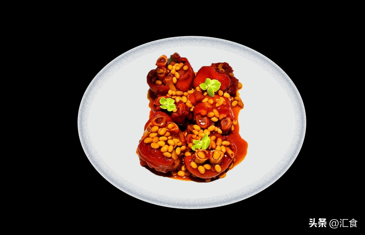 Braised pork knuckle rings with wine aroma, vegetable gall meat, sesame