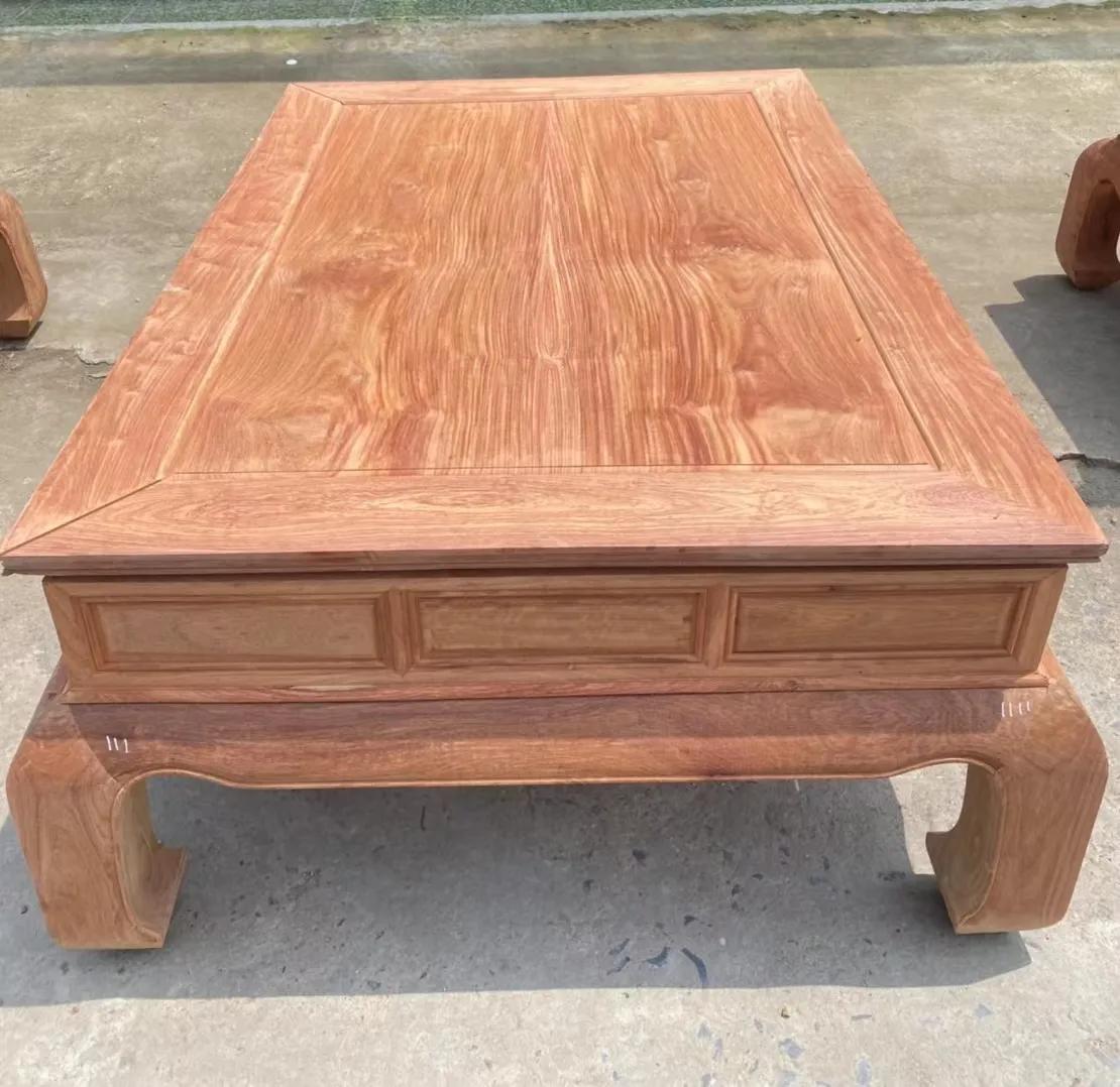 Myanmar rose pear national color Tianxiang sofa set of six, seat board