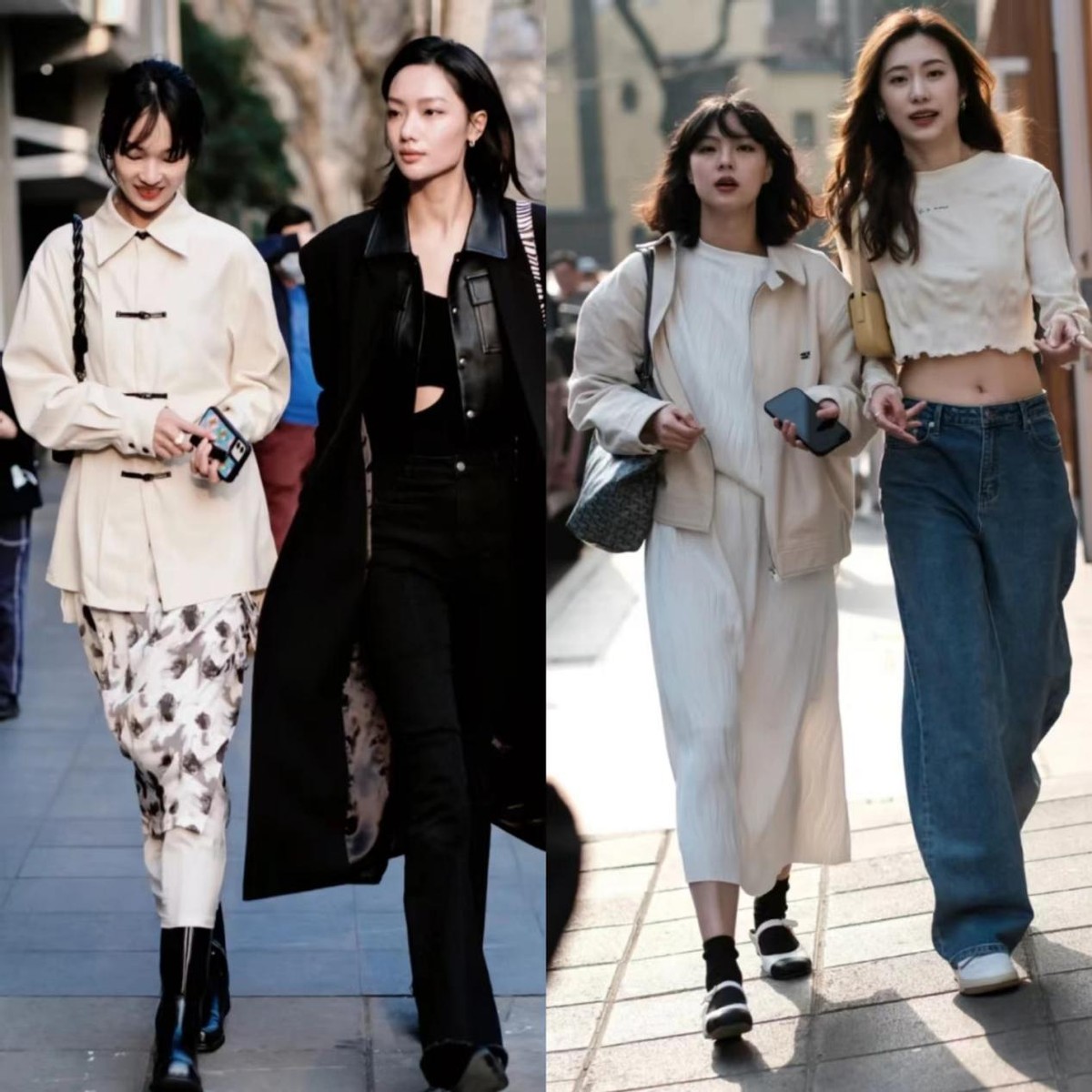 Spring outfits in different cities, Shanghai, Hangzhou and Chengdu ...