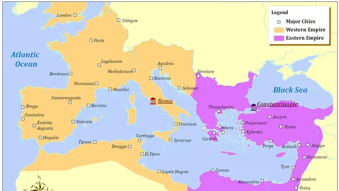 The division and ill-fated fate of the Western Roman and Eastern Roman ...