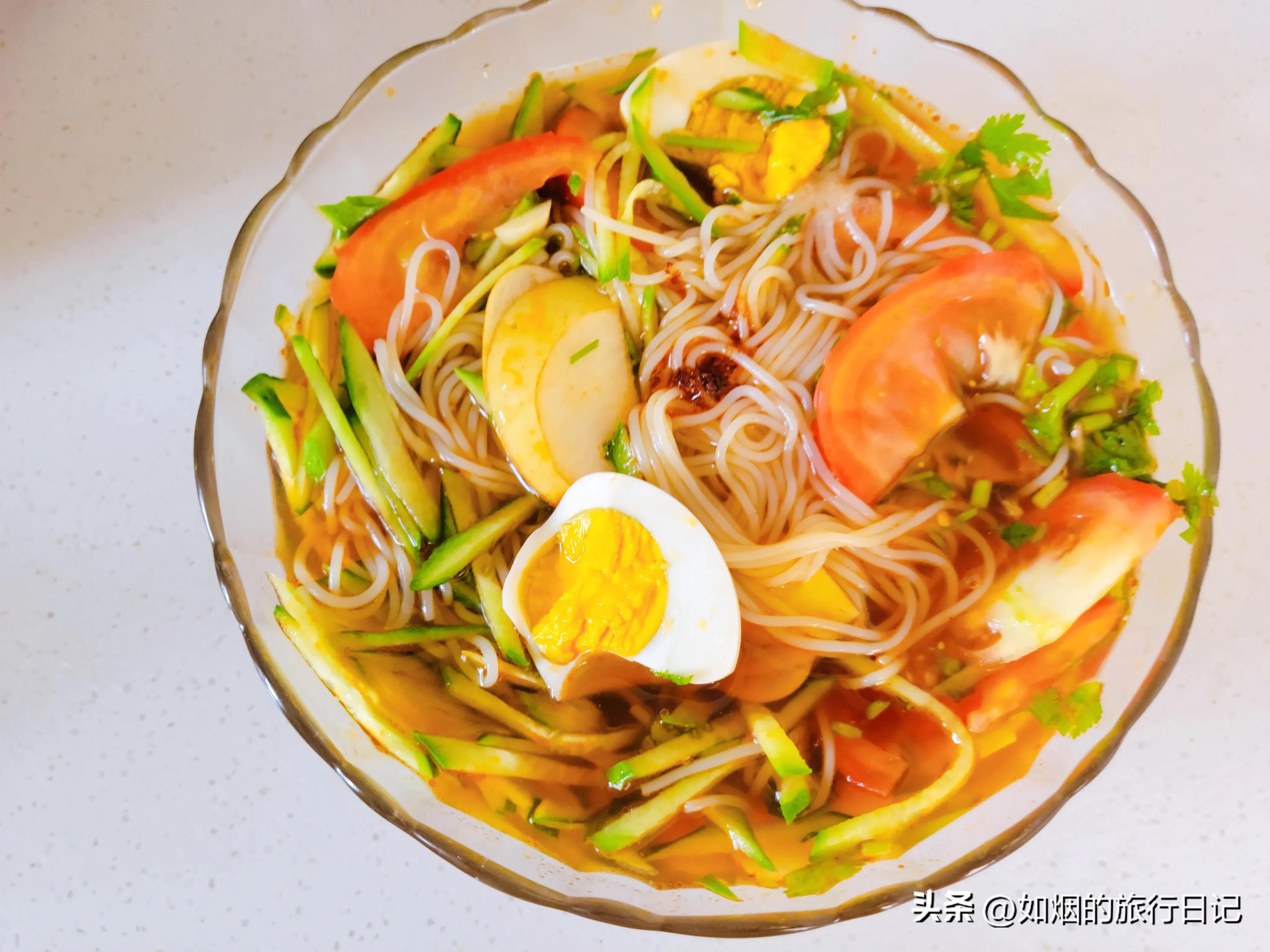 I ate cold noodles at noon today, my son ate zero-cal soba cold noodles ...